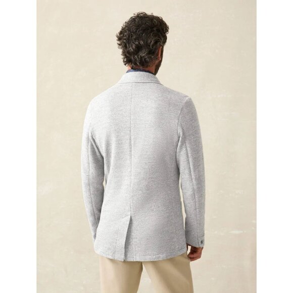 Faherty Heather Grey Inlet Knit Blazer Size Medium 41456 - Picture 3 of 12